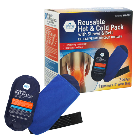 Reusable Hot & Cold Pack, 10.4" x 5.3", with Sleeve & Belt (MPR-41312)