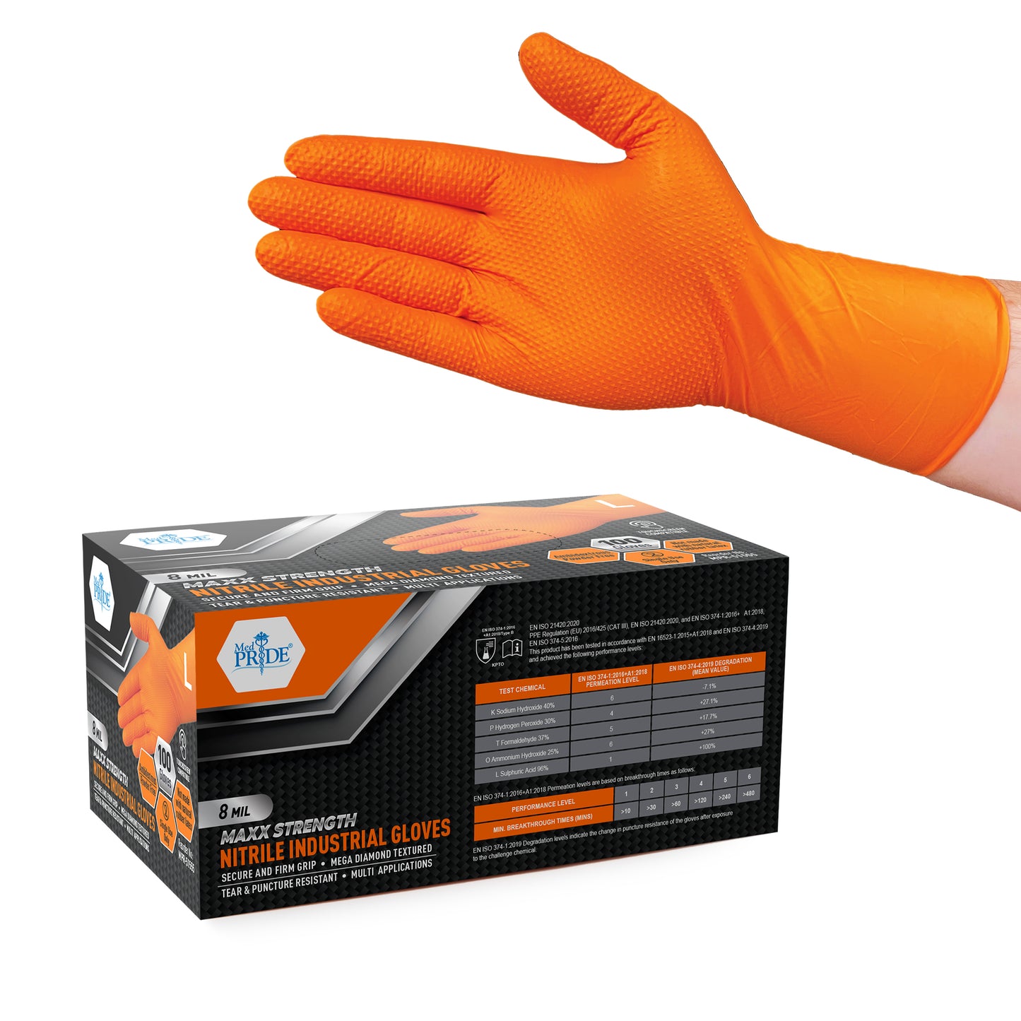 8 Mil  Orange Large - 10/100/cs