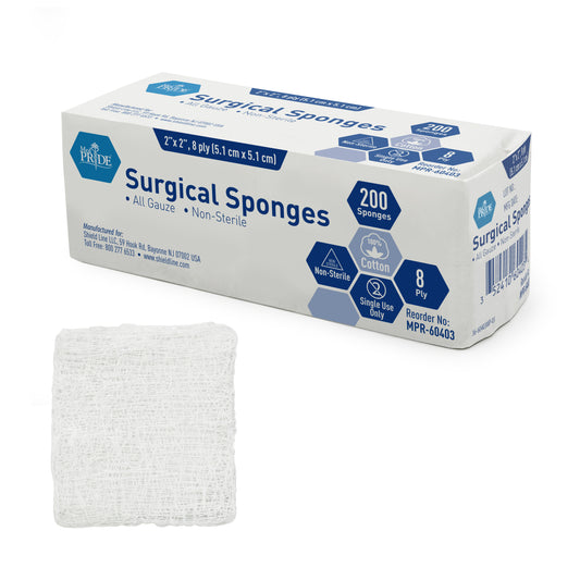 Gauze Sponge, 2" x 2", 8-Ply (MPR-60403)