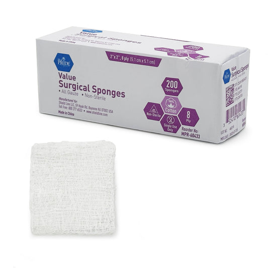 Value, Gauze Sponge, 2" x 2", 8-Ply (MPR-60433)