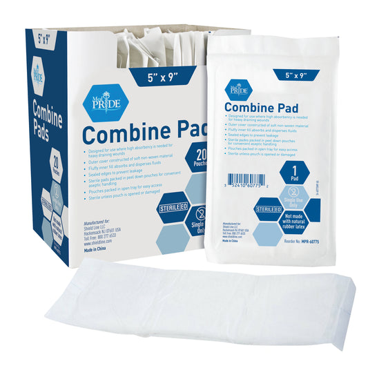 MedPride, Abdominal Pad, 5" x 9", Sterile, Case (MPR-60775)