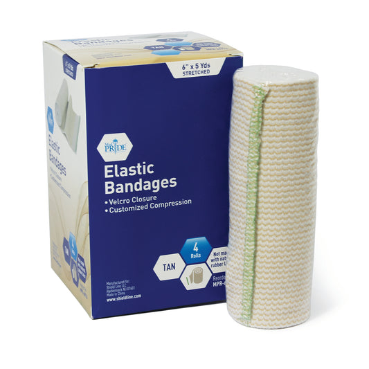 Elastic Bandages - Velcro - 6" - 4pcs/bx, 45 bxs/cs. - Green