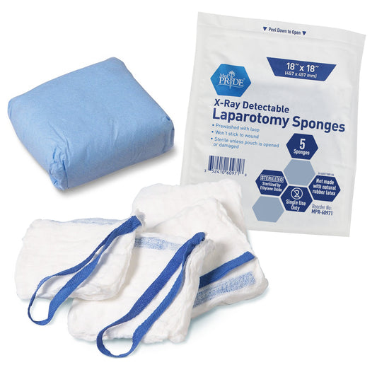 Laparotomy Sponge - Prewashed - Sterile - X Ray Det - 18"x18" - 40/5/cs.