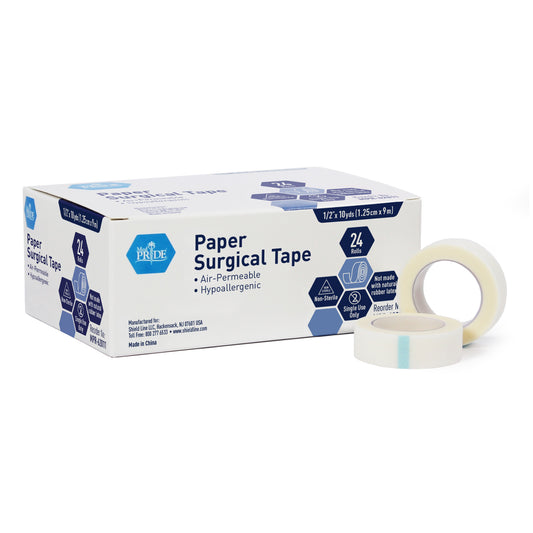 Paper Surgical Tape - 1/2" x 10 yds. - 12/24/cs.