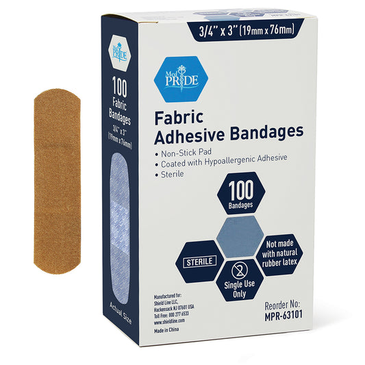 Adhesive Bandage - Fabric 3/4" x 3", Sterile - 24/100/cs.