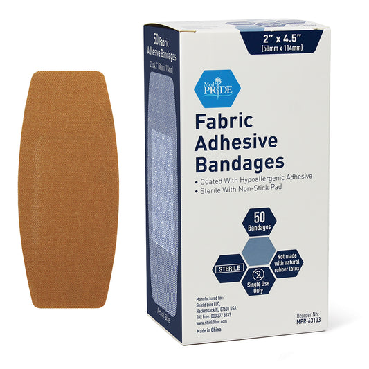 Adhesive Bandage - Fabric  2" x 4.5", Sterile - 24/50/cs.
