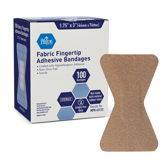Adhesive Bandage - Fabric Fingertip 1.75" x 3", Sterile - 24/100/cs.