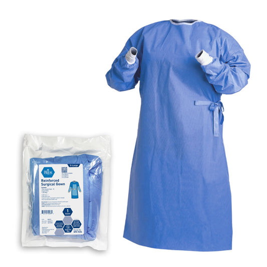 Surgeons Gowns XL - Reinforced w/2 Towels & 1 Wrap (AAMI-3) - 20/cs.