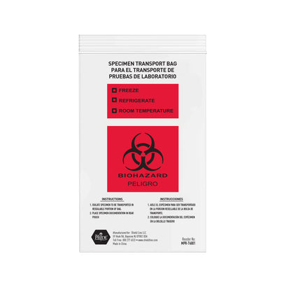 Biohazard Bags, 6" x 9", Case (MPR-76001)