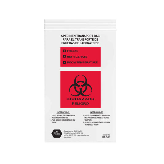 Biohazard Bags, 6" x 9", Case (MPR-76001)