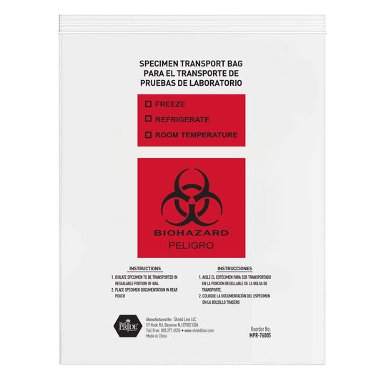 Biohazard Bags, 12" x 15", Case (MPR-76005)