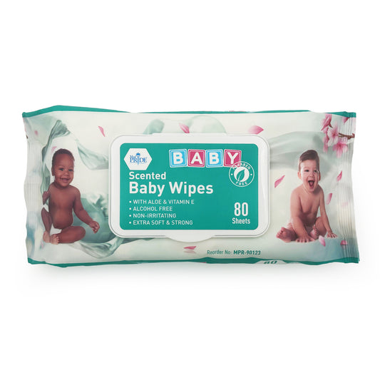 Baby Wipes - Scented - Blue - 24/80/cs.