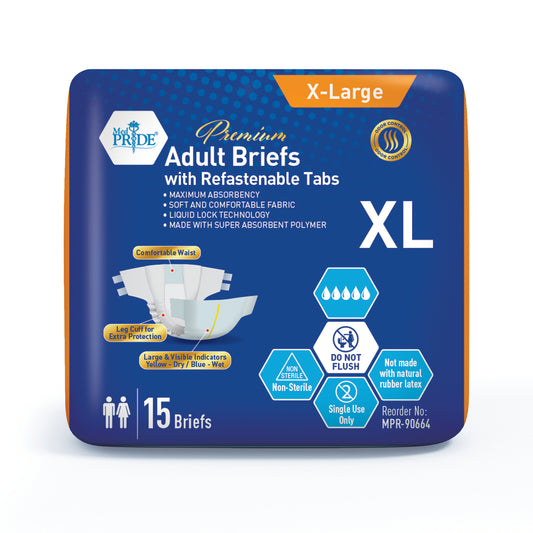 MedPride, Adult Briefs, XL, Case (MPR-90664)