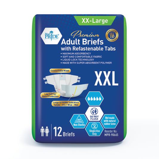 MedPride, Adult Briefs, XXL, Case (MPR-90665)