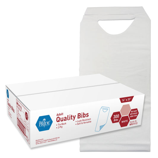 Adult Bibs - Tie Back -  16"W x 33"L - 300/cs.