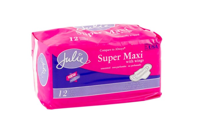 Super Maxi Pads with Wings, 432 Pads (2320195)