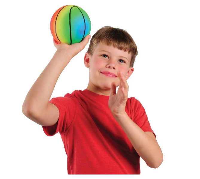 Rainbow Mini Basketballs - 5", 48/Case (2269303)