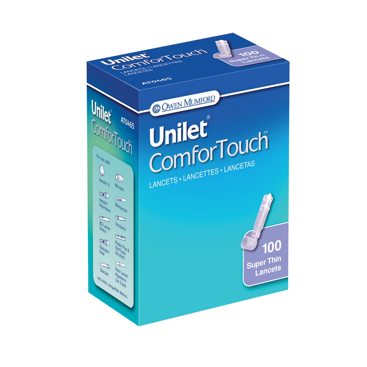 Unilet ComforTouch Lancet, Ultra Thin, 30G, Box (AT0465)