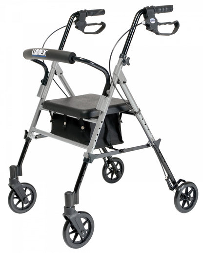 Lumex, Set n’ Go, Height Adjustable Rollator, Silver (RJ4700S)