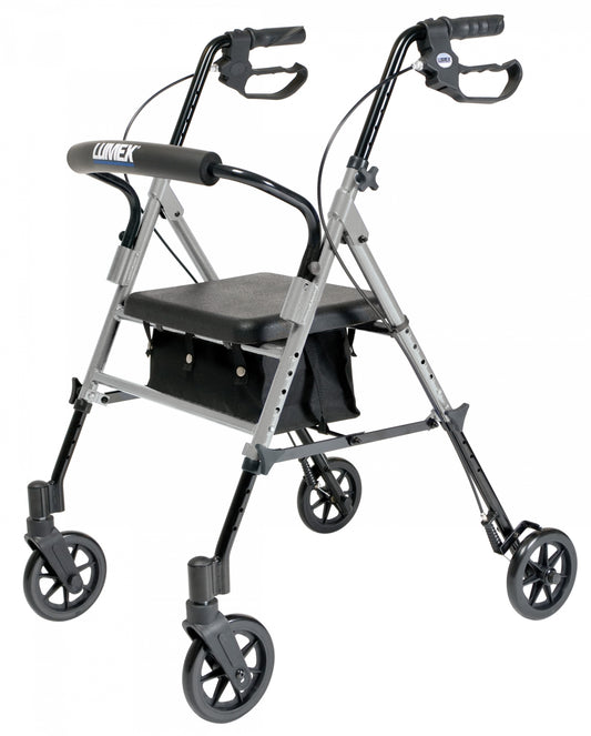 Lumex, Set n’ Go, Height Adjustable Rollator, Silver (RJ4700S)