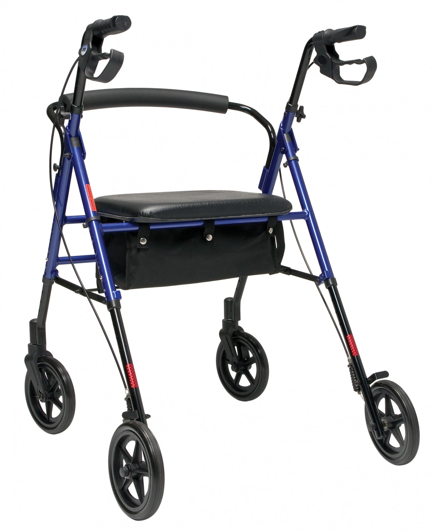 Lumex, Set n’ Go, Wide Height Adjustable Rollator, Burgundy (RJ4718R)