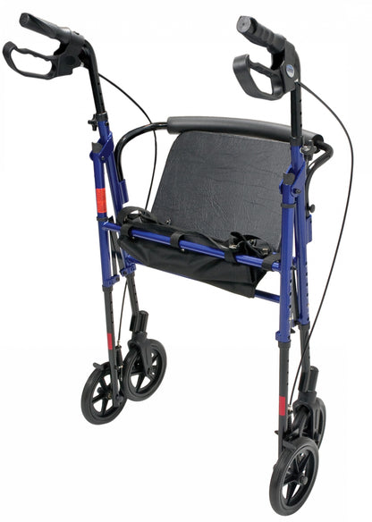 Lumex, Set n’ Go, Wide Height Adjustable Rollator, Burgundy (RJ4718R)