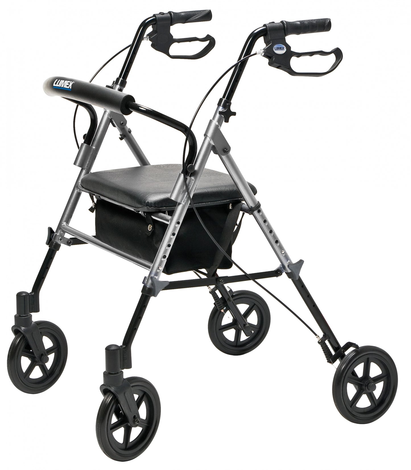 Lumex, Set n’ Go, Wide Height Adjustable Rollator, Burgundy (RJ4718R)