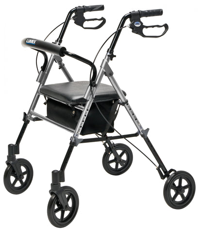 Lumex, Set n’ Go, Wide Height Adjustable Rollator, Burgundy (RJ4718R)