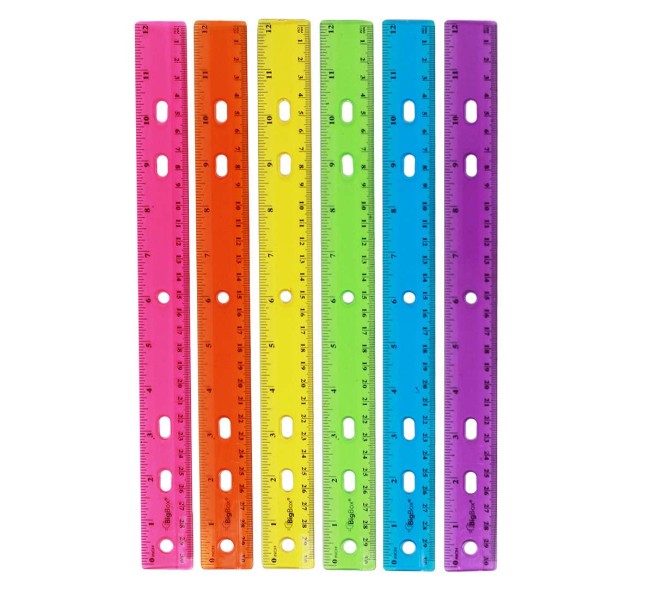 BigBox Rulers, Assorted, 12", Case of 144 (2363982)