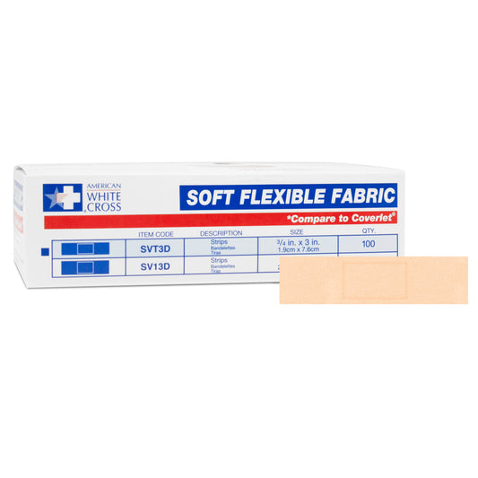 Sterile Soft Flexible Fabric Adhesive Bandages 3/4" x 3"