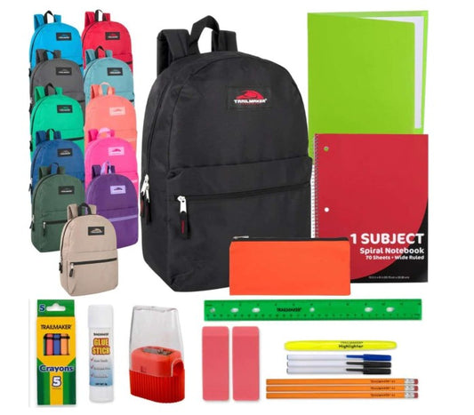 Middle School Supply Kits in 17" Backpack, 24 Packs/Case (2385633)