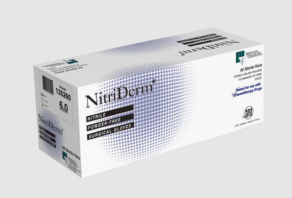 Surgical Gloves, Size 6, Nitrile, Sterile, PF, Textured, 50 pr/bx, 4 bx/cs (IHC 135260)