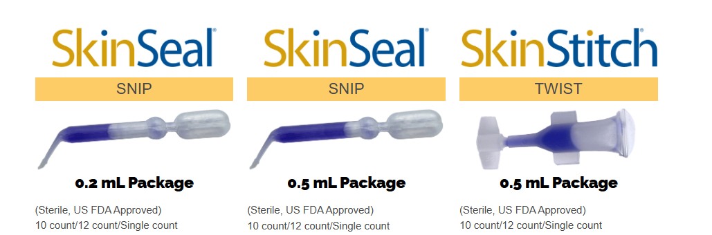 SkinStitch, Snip Skin Adhesive, 0.5 ml, Sterile, Box (SKI 61005)