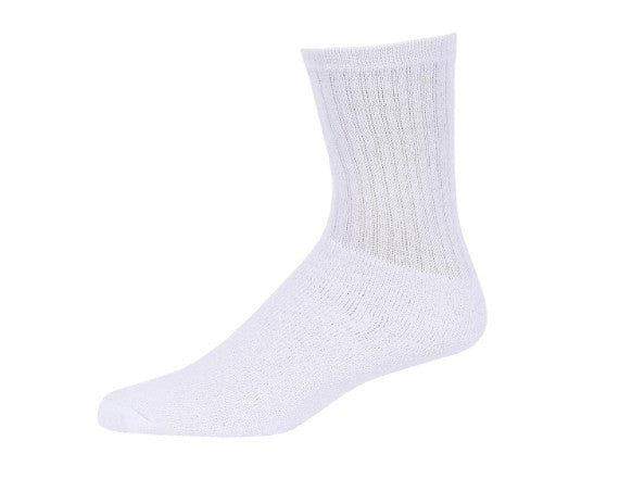 Bulk Adult Socks, White, Mens Size 10-13, 240 Pairs (2369631)