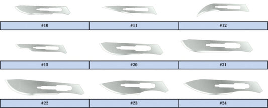 GF Feather, Sterile Stainless Steel Surgical Blades, Size 10, Box (2976#10)