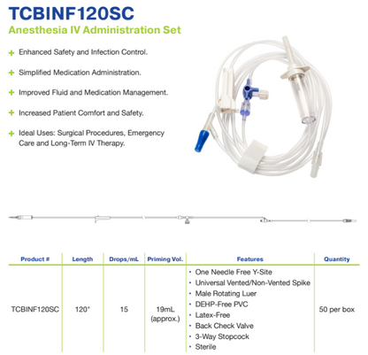 Anesthesia IV Administration Set (TCBINF120SC)