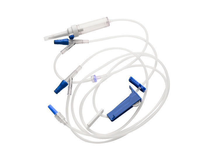 IV Administration Pump Set, Compatible with FloGard and Spectrum, BC Valve, 2 Y-Site, 10 Drops/mL, 97" (TCBINF6519)