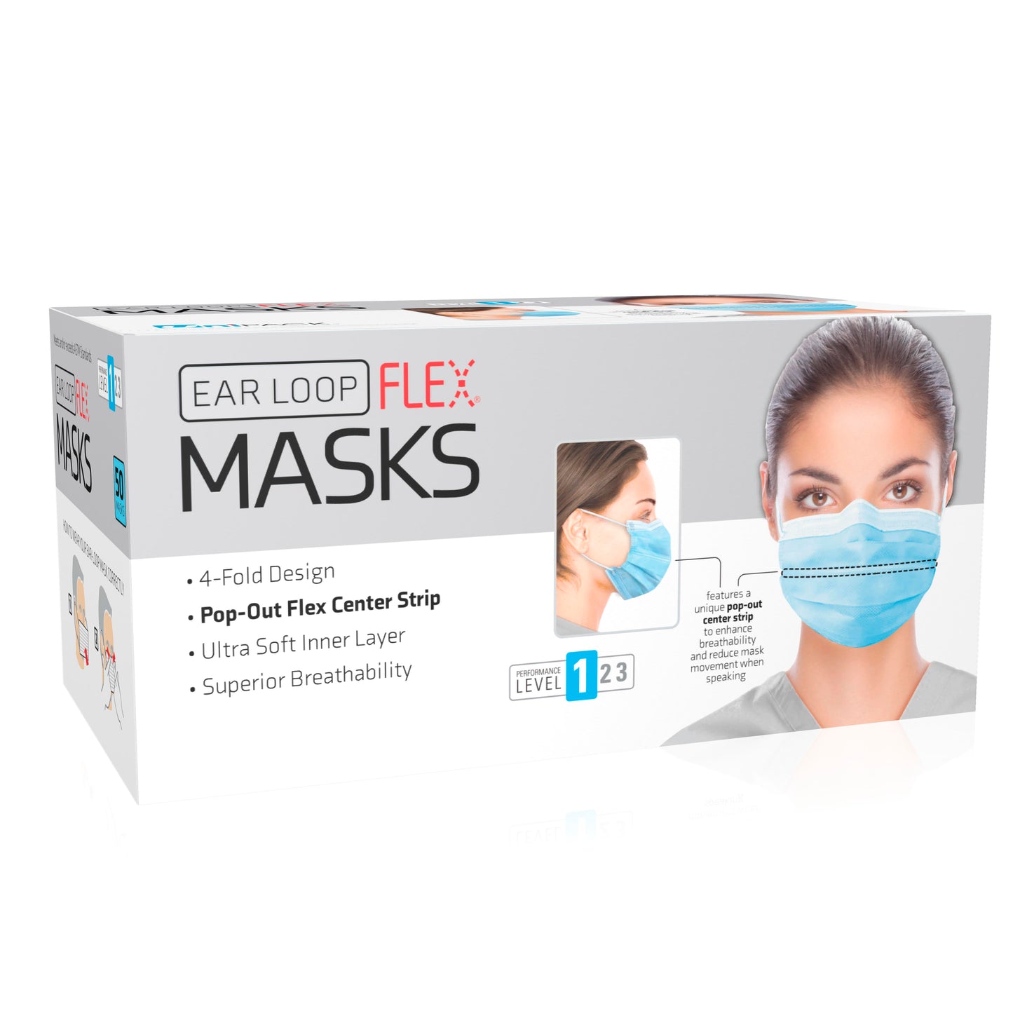 Flex Mask, Level 1 Ear-Loop Face Mask, Blue (ULM-6181)