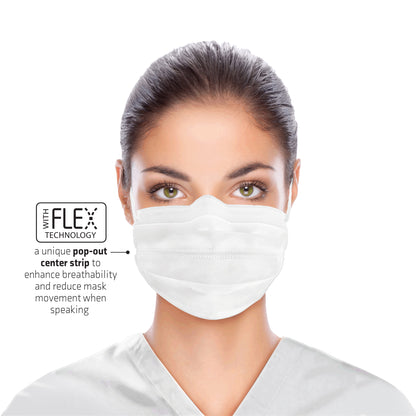 Flex Mask, Level 1 Ear-Loop Face Mask, White (ULM-6182)