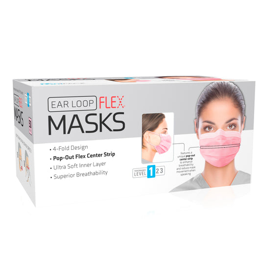 Flex Mask, Level 1 Ear-Loop Face Mask, Pink (ULM-6189)