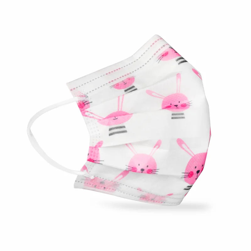 Pediatric Face Mask, Level 3 Ear-Loop UniMals Animal Print (ULM-6372)