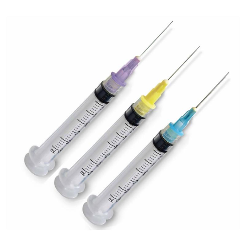 Combo Syringe 27G Side Port 3cc Luer Lock, Yellow (URN-55103-27)