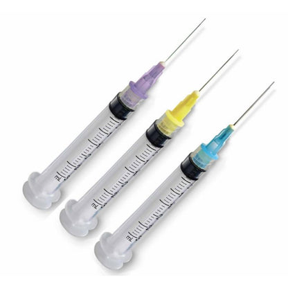 Combo Syringe 30G Side Port 3cc Luer Lock, Purple (URN-55103-30)