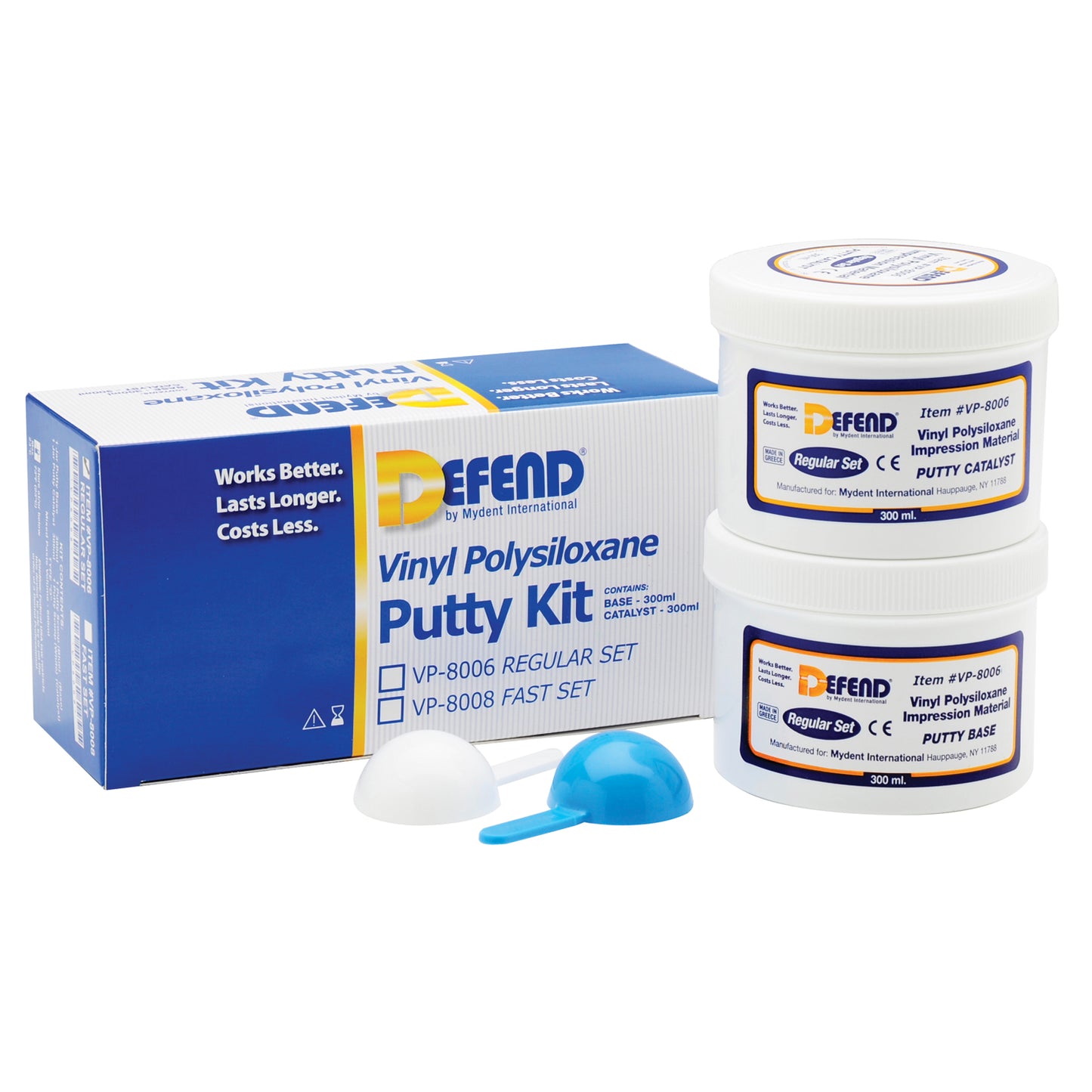 Vinyl Polysiloxane Putty Kit, Regular Set (MYD VP-8006)