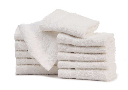 Washcloths - White, 12" x 12", Case of 312 (2375266)