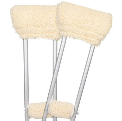 Sheepskin Crutch Pads, Hand Grips, Foam, 4 Pieces, Pink (CSH1040PNK)