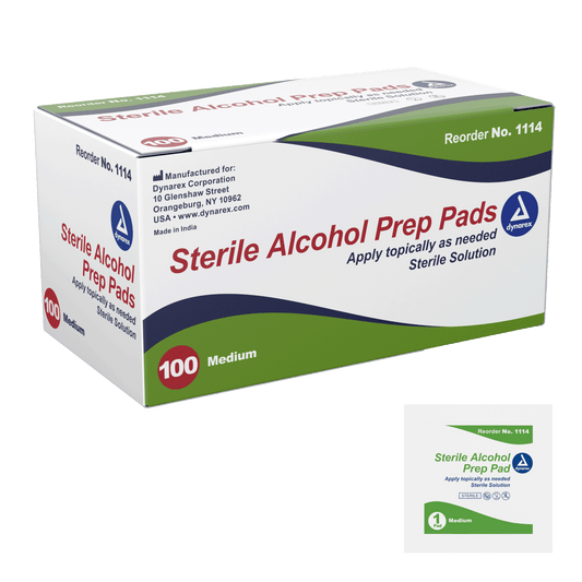 Alcohol Prep Pad - Sterile, Medium, Case (1114)