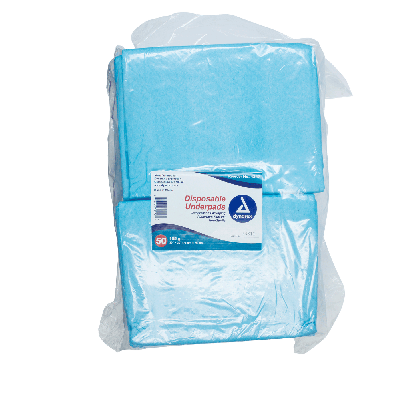 Disposable Underpads w/ Polymer, 30" x 30" (105 g), Case (1347)