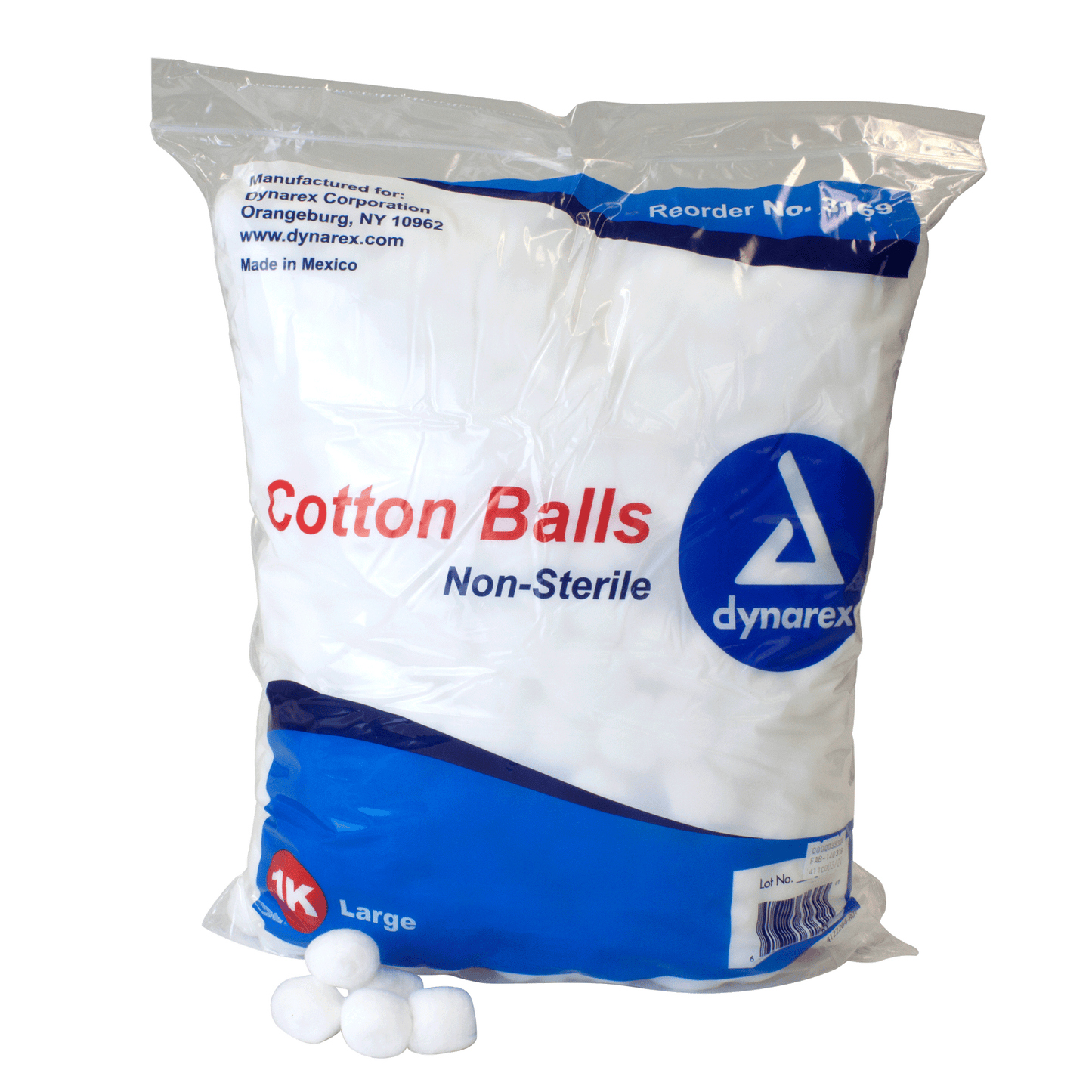 Cotton Ball, Large, Case (3169)