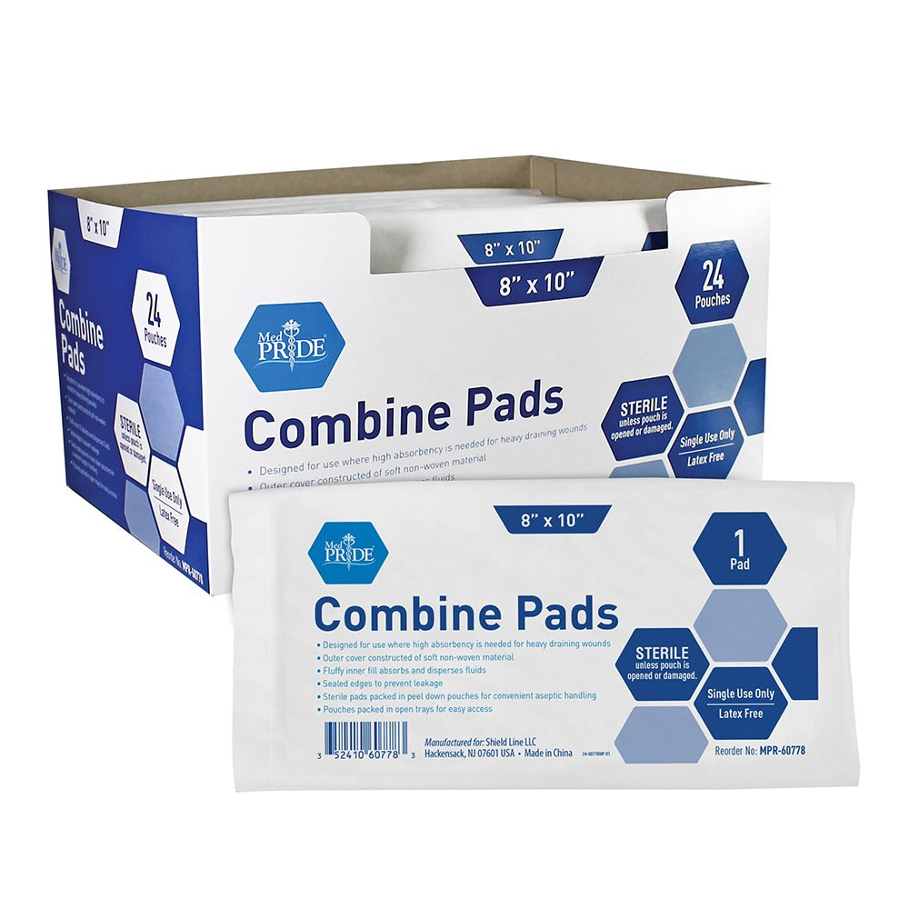 Shield Line Medpride, Abdominal Pad, 8" x 10", Sterile, Case (MPR-60778) medical supply
